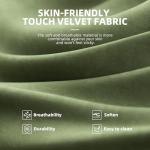 Ferghana Velvet Fabric Gaming Chair, High Back Ergonomic Gamer Chair for Adult, Comfortable Video Game Chair with Footrest and Massage Lumbar Cushion, Racing Reclining Office Computer Desk Chair Green