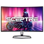 Sceptre Curved 32-Inch Gaming Monitor, 1920 × 1080, Up to 240+Hz, 1ms, 110% sRGB, AMD FreeSync Premium, Built-in Speakers, HDMI DisplayPort, Machine Black (C325B-FWD240 Series)