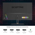 Sceptre Curved 32-Inch Gaming Monitor, 1920 × 1080, Up to 240+Hz, 1ms, 110% sRGB, AMD FreeSync Premium, Built-in Speakers, HDMI DisplayPort, Machine Black (C325B-FWD240 Series)