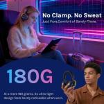 LOBKIN Open Ear Headphones, Bluetooth 6.0 Wireless Headset with Mic Detachable, Adjustable RGB Lights, Voice Assistant Comfortable Breathable Safe Lightweight Over Ear Headphones for Working Gaming