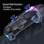 Machenike G3V2 Bluetooth Controller for Pc/Switch/Ios/Android, Hall Effect Joysticks, RGB Lighting Gaming Controller,2 Programmable Buttons,1000mah Battery With Charging Station, Black