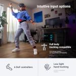 HTC Vive Focus Vision Wired Bundle — XR Headset with DisplayPort PC VR Streaming Kit