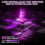 AULA WIN68 HE Mechanical Gaming Keyboard 60%, Hall Effect Magnetic Switch, Fast Trigger Mode Adjustable Actuation, 8000Hz Polling Rate, RGB Backlit, Wired Black Keyboard for Laptop/PC Gamer