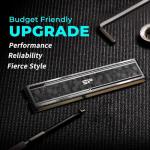 Silicon Power Value Gaming DDR4 RAM 32GB (2x16GB) 3200MHz (PC4 25600) 288-pin CL16 1.35V UDIMM Desktop Memory Module with Heatsink Grey SU032GXLZU320BDAJ7