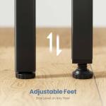 DUMOS L Shaped Desk 47 Inch Computer Desk Gaming Furniture Corner Desks Home Office PC Table with Reversible Storage Shelves for Writing Working Study Bedroom Dorm, Modern Black