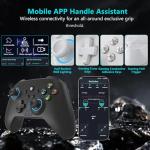 2.4G Wireless PC/Switch Controller with RGB Lighting/Programming Keys/Hall Joysticks/Hall Triggers/Vibrations,Three-Mode Switch Controller,Plug and Play Work for Windows PC, Android, Switch, Steam,TV