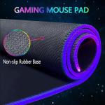 Armanza RGB Gaming Mouse Pad, Large Mousepad with Led Light, Keyboard Pad Gaming Accessories for Desk, Non-Slip Rubber Base Big Mouse Mat for Gamer, 31.5 X 11.8 Inch, Dazzling Galaxy