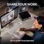 Logitech MX Brio Ultra HD 4K Collaboration, Streaming Webcam, 1080p at 60 FPS, Show Mode, Works with Microsoft Teams, Zoom, Google Meet, Nintendo Switch 2 New GameChat - Graphite