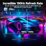Gawfolk 32 inch Gaming Monitor 1800R Curved Computer Monitors 165HZ / 180HZ PC Monitors VA Screen for Home, Office and Dormitory, FHD 1080P Computer Monitor Support HDMI & DP
