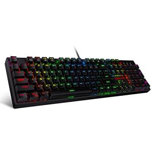 Redragon K582 RGB Mechanical Gaming Keyboard, 100% 104 Keys Standard Layout Gaming Keyboard with Double-Shot ABS Keycaps, Dynamic 16.8M RGB Backlit & Linear Red Switch, Redefine Software Supported