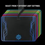 ENHANCE LED Gaming Mouse Pad RGB - Hard Mouse Pad with 7 Light Up Modes and Brightness Controls - Large Surface (13.75 x 9.8 in) with Glowing Lights and Rubber Non-Slip Grip for Desktop Gamers