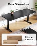 HUANUO 71 x 30 inch Electric Standing Desk, Powerful Brushless Motor Large Height Adjustable Table, 4 Memory Preset Sit Stand Up Desk, Home Office Computer Table with Thick T-Shaped Frame