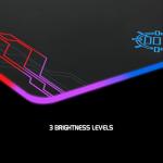 ENHANCE LED Gaming Mouse Pad RGB - Hard Mouse Pad with 7 Light Up Modes and Brightness Controls - Large Surface (13.75 x 9.8 in) with Glowing Lights and Rubber Non-Slip Grip for Desktop Gamers