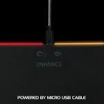 ENHANCE LED Gaming Mouse Pad RGB - Hard Mouse Pad with 7 Light Up Modes and Brightness Controls - Large Surface (13.75 x 9.8 in) with Glowing Lights and Rubber Non-Slip Grip for Desktop Gamers