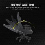 Corsair TC100 Relaxed Gaming Chair - Fabric - Racing-Inspired Design - Lumbar Pillow - Detachable Memory Foam Neck Pillow - Adjustable Seat Height - Adjustable Armrests - Gray and Black