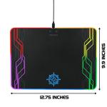 ENHANCE LED Gaming Mouse Pad RGB - Hard Mouse Pad with 7 Light Up Modes and Brightness Controls - Large Surface (13.75 x 9.8 in) with Glowing Lights and Rubber Non-Slip Grip for Desktop Gamers