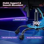 Magshion Gaming Chair, Ergonomic Computer Chair with Linkage Armrests, Height Adjustable Video Game Chair with Footrest and Headrest for Silla Gamer and Adults, 350 Lbs Capacity, Red