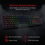 Redragon K582 RGB Mechanical Gaming Keyboard, 100% 104 Keys Standard Layout Gaming Keyboard with Double-Shot ABS Keycaps, Dynamic 16.8M RGB Backlit & Linear Red Switch, Redefine Software Supported