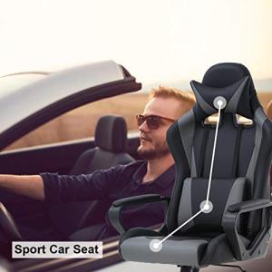 BestOffice PC Gaming Chair Ergonomic Office Chair Cheap Desk Chair Executive Task Computer Chair Back Support Modern Executive Adjustable Arms Rolling Swivel Chair for Women, Men