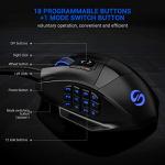 UtechSmart Venus Gaming Mouse RGB Wired, 16400 DPI High Precision Laser Programmable MMO Computer Gaming Mice [IGN's Recommendation]
