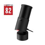 HyperX SoloCast 2 – Gaming USB Condenser Mic for PC, USB-C to USB-A, Built-in Pop Filter, Internal Shock Mount, Plug and Play, 24-bit / 96kHz, Compact Tiltable Stand – Black