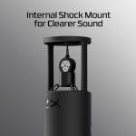 HyperX SoloCast 2 – Gaming USB Condenser Mic for PC, USB-C to USB-A, Built-in Pop Filter, Internal Shock Mount, Plug and Play, 24-bit / 96kHz, Compact Tiltable Stand – Black