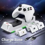 Nyko Charging Station for Xbox Series XS & Charge Base for 2 Controllers w/LED Indicators and Extra USB Port -Controller Charge Stand w/Rechargeable Batteries - Accessories
