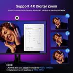 NexiGo N680E Pro 4K Webcam with Ring Light, PDAF Autofocus, 1080p 60FPS, Dual Noise-Canceling Mics, Privacy Shutter, USB Plug-and-Play for Zoom, Teams, Twitch, Google Meet