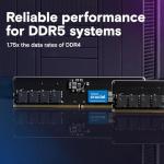 Crucial 16GB DDR5 RAM, 4800MHz CL40 Desktop Memory, UDIMM 288-Pin, Compatible with 12th Gen Intel Core and AMD Ryzen 7000 - CT16G48C40U5