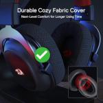 Redragon H510 PRO 3-Mode RGB Gaming Headset - 7.1 Surround Sound - 53MM Audio Drivers in Memory Foam Ear Pads w/Durable Fabric Cover- Multi Platforms Headphone - USB Powered for PC/PS4/NS