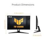 ASUS TUF Gaming 27” 1440P Monitor (VG27AQM5A) - QHD (2560x1440), 300Hz, Fast IPS, Extreme Low Motion Blur Sync, 0.3ms, Speaker, 95% DCI-P3, Shadow Boost, DisplayWidget Center, 3 yr Warranty