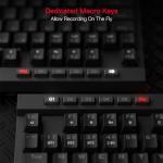 Redragon K580 PRO Wireless RGB Gaming Keyboard, 3-Modes 104 Keys Mechanical Keyboard w/Hot-Swap Socket, Dedicated Media Controls & Onboard Macro Recording, Linear Red Switch