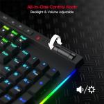 Redragon K580 PRO Wireless RGB Gaming Keyboard, 3-Modes 104 Keys Mechanical Keyboard w/Hot-Swap Socket, Dedicated Media Controls & Onboard Macro Recording, Linear Red Switch