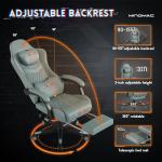 MINOMAC Gaming Chair,Ergonomic Computer Gaming Chair,400lb Load-Bearing,Retractable Footrest/Waist Support/Ergonomic Backrest[Spring + 4D Sponge] (Green)