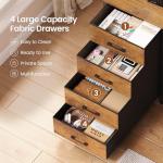 SEDETA L Shaped Gaming Desk with 4 Drawers, 109” Computer Desk with Display Cabinet, Home Office Desks with 2 Monitor Stands, CPU Stand, LED Lights and Power Outlet, Rustic Brown