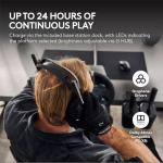 Logitech G Astro A50 X Multi-Platform Wireless Gaming Headset + Base Station for PS5/Xbox/PC: PLAYSYNC Video & Audio Switcher, HDMI 2.1 4K 120Hz VRR, <24bit/48kHz, 24hr Battery, 2.4GHz & BT - Black
