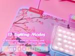 JMIYAV Pink Sakura RGB Gaming Mouse Pad 31.5x12 Inch PC XL Large Extended Glowing Led Light Up Desk Pad Non-Slip Rubber Base Computer Mouse Pad Cute Mousepad Mat