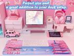 JMIYAV Pink Sakura RGB Gaming Mouse Pad 31.5x12 Inch PC XL Large Extended Glowing Led Light Up Desk Pad Non-Slip Rubber Base Computer Mouse Pad Cute Mousepad Mat