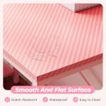 Huuger L Shaped Desk, 47 Inches Computer Desk with Reversible Storage Shelves, Gaming Desk, Corner Desk Home Office Desks, Writing Study Desk with Metal Frame, Pink