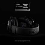 Logitech G Pro X Wired Gaming Headset: Blue VO!CE Detachable Boom Mic, DTS 7.1, 50 mm Drivers, USB/3.5mm Aux, Spare Memory Foam Ear Pads, USB DAC & Bag Included - Black