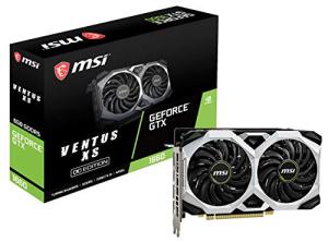 MSI GeForce GTX 1660 VENTUS XS 6G OC Gaming Graphics Card 192-Bit HDMI/DP 6GB GDRR5 HDCP Support DirectX 12 Dual Fan VR Ready OC, NVIDIA GPU Video Card for PC Gaming, Computer Graphics Cards (Renewed)