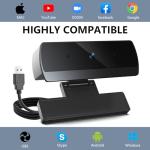 XOCLON 1080p Webcam for PC Laptop Desktop Computer, USB Webcam with Microphone, Streaming Camera, Plug & Play, for Meeting/Online Video Calls