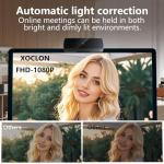 XOCLON 1080p Webcam for PC Laptop Desktop Computer, USB Webcam with Microphone, Streaming Camera, Plug & Play, for Meeting/Online Video Calls