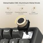 RK ROYAL KLUDGE R98 Pro Wired Mechanical Keyboard, 96% Creamy Gaming Keyboard RGB Backlit with Number Pad and Volume Knob, Gasket Mount, MDA Profile PBT Keycaps, Hot Swappable Pre-lubed Linear Switch