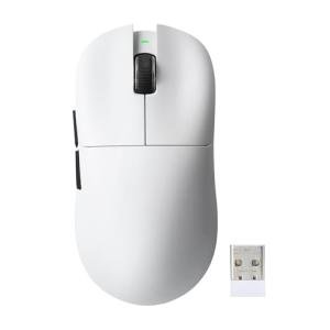 YUNZII M1 Wireless Gaming Mouse, Tri-Mode 2.4G/BT/Wired Gaming Mouse, PAW3311 Sensor 10000 DPI Rechargeable Wireless Mouse with 5 Programmable Buttons, Customizable via Software for Win & Mac (White)