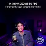Razer Kiyo V2 X Streaming Webcam: 1440p 60 FPS - Auto Focus - Built-in Microphone - Wide Angle Lense - Integrated Privacy Shutter - Works with OBS, Xsplit, Streamlabs, Discord, Zoom, Teams - White