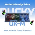 Ducky OK-M - 75% Wireless Mechanical Gaming Keyboard : Gasket-Mount Design, Hot-Swappable Switches, Five-Layer Acoustic Dampening, RGB, USB-C, 2.4Ghz, Bluetooth, Wine Red Switch