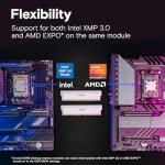 Crucial Pro DDR5 RAM 32GB Kit (2x16GB) 6400MHz CL38, Overclocking Desktop Gaming Memory, Intel XMP 3.0 & AMD Expo Compatible – White CP2K16G64C38U5W