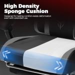 GTPLAYER Gaming Chair with Footrest, Video Game Chairs Racing Style PC Game Chairs 350lbs for Adults - Padded High Back Ergonomic Reclining Silla Gamer, Linkage Armrest, Grey