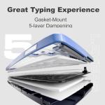 Ducky OK-M - 75% Wireless Mechanical Gaming Keyboard : Gasket-Mount Design, Hot-Swappable Switches, Five-Layer Acoustic Dampening, RGB, USB-C, 2.4Ghz, Bluetooth, Wine Red Switch